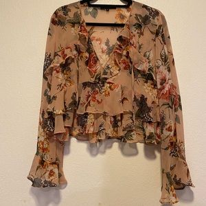 Floral Ruffled Top